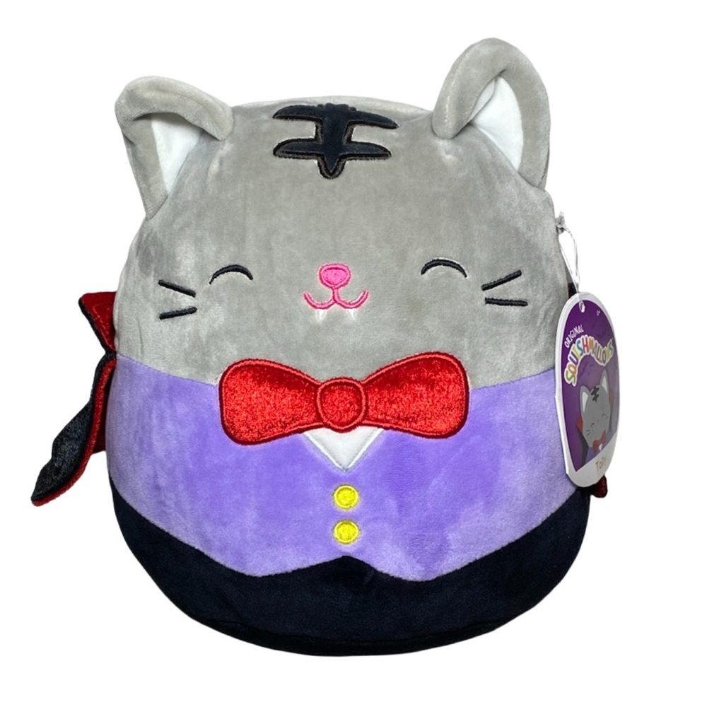 Squishmallow Tally Tabby Cat Dracula Vampire 2021 Halloween Plush 9” Kitty NWT